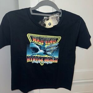 Myrtle Beach Shark Graphic Kids T-Shirt - Black